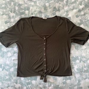 Aeropostale dark green crop top